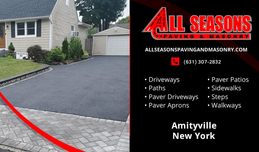 The gentle hum of a freshly paved driveway has a melody that whispers of new beginnings and curbside appeal. Nestled in the historic heart of Long Island, Amityville, New York is no stranger to the beauty and intricacy of expertly laid asphalt and masonry. As the pavements that guide us home age, the expertise of a skilled contractor becomes essential. All Seasons Paving and Masonry stands out as a craftsman's touch in a sea of uniformity, offering a broad palette of services tailored to rejuvenate and personalize your property's hardscape. From the elegance of asphalt driveways to the inviting allure of paver patios, the repertoire of installations available melds functionality with aesthetic grace. Benefits of engaging with their experienced team promise not just an upgrade to your abode but also a homage to quality and durability. Embarking on your journey towards a transformed estate requires a guide versed in the vernacular of value and excellence. Contacting All Seasons Paving & Masonry invites you into a dialogue of possibilities, beginning with a no-obligation estimate. This article will pave your path to making an informed choice, ensuring the ground beneath your feet reflects the home of your dreams. Services Offered by All Seasons Paving and Masonry With a portfolio of offerings versatile enough to cater to a broad range of needs, All Seasons Paving and Masonry stands out as a leading contractor in Long Island, including areas like Babylon, Bellmore, and Brentwood. As a fully licensed and insured paving contractor with a commitment to guaranteed workmanship, All Seasons Paving and Masonry addresses various client demands through an extensive array of services. These services span asphalt paving, the artistic craft of brick masonry and premium driveway installations. Yet, their expertise doesn't end there. The company also dexterously handles masonry concerns by building stone retaining walls, masonry steps and stoops, conjuring cozy fire pits, and crafting inviting patios. Furthermore, All Seasons Paving and Masonry's competence extends to concrete staining, hardscaping, outdoor fireplace construction, and applying stone siding – all to elevate outdoor living spaces. Asphalt Driveway Installation All Seasons Paving and Masonry, well-versed in the demands of Amityville's geography, specializes in asphalt driveway installations. The company ensures durability and longevity through meticulous attention to proper slope and drainage. The use of high-quality, weather-resistant paint for driveway striping showcases their dedication to enhanced safety and aesthetic appeal. Recognizing the crucial role of a contractor's credibility, they pride themselves on their experience, licensing, and insurance, including worker’s compensation. Paver Driveway Installation All Seasons Paving and Masonry's mastery also includes paver driveway installation. They carefully consider the client's aesthetic and functional requirements, offering a blend of asphalt driveways, stone pavers for borders, and fully stone paver driveways. Their proficiency with renowned paver stone brands like Cambridge can significantly augment a driveway's charm. During the removal and installation process, they prioritize environmental safety and proper disposal practices, reflecting their respect for both the client's property and the environment. Paver Patio Installation The company is a recognized specialist in crafting paver patios, a service that not only bolsters the beauty of Long Island homes but also adds enduring value. Customers looking to invest in their homes' exteriors can rest assured that All Seasons Paving and Masonry will provide high-quality work that saves money over time. Free estimates on projects further exemplify their dedication to transparency and customer satisfaction. Paver Walkway Installation A testament to their expertise, All Seasons Paving and Masonry's paver walkway installations are a testament to their commitment to enhancing property aesthetics while offering pragmatic benefits. These installations are precise, adding both curb appeal and value to any Long Island property. Clients are invited to request free estimates, highlighting the company's open communication and upfront service approach. Paver Steps and Stoops Paver steps and stoops represent another facet of All Seasons Paving and Masonry's diverse service offerings. These installations are not merely functional; they can be combined with various materials to complement the property's overall aesthetic. All Seasons Paving and Masonry showcases proficiency in these areas, ensuring these structures are both appealing and enduring. Tar and Chip Driveway Installation Services In addition to their specialty in paver work, All Seasons Paving and Masonry provides Tar and Chip Driveway Installation Services, offering homeowners an alternative that combines aesthetic appeal with durability. The company's commitment to quality ensures that Long Island driveways are not only built to last but also tailored to the unique satisfaction of each customer. From driveway paving to the creation of idyllic patios and walkways, All Seasons Paving and Masonry encapsulates the essence of masonry excellence. Their approach combines artistry with utility, ensuring that each project they undertake is executed with impeccable skill and an eye for client fulfillment. Benefits of Hiring All Seasons Paving and Masonry When considering a contractor for your paving and masonry needs, it’s essential to weigh the benefits they bring to your project. All Seasons Paving and Masonry offers a wealth of advantages that span from a broad service catalog to affordability and customer satisfaction. The quality and durability of their work speak for themselves, whether you're looking for asphalt driveways, stone retaining walls, elaborate fire pits, or elegant patio installations. With their efficient service delivery, projects are completed not just to the highest standards, but also within agreed timeframes, ensuring minimal disruption to your daily life. Experienced and Skilled Team The team at All Seasons Paving and Masonry brings over 25 years of experience to the table, serving the Amityville area with expertise and precision. With a reputation for high-quality asphalt driveway removals and grading, they ensure longevity by focusing on proper slope and drainage. The precision of their asphalt driveway striping in North Amityville, NY, also displays their capability in handling detailed tasks. As a company that values ownership of their work, every project is overseen with meticulous care typical of a dedicated, owner-operated contractor. Quality Workmanship and Materials All Seasons Paving and Masonry's commitment to quality is evident through their attention to workmanship and material selection. Ensuring proper slope and drainage for asphalt driveways to prevent water damage is just a start. They also use high-quality, weather-resistant paint, and advanced equipment for striping, emphasizing a commitment to durability. Their year-long guarantee on workmanship testifies to their confidence in the skills of their craftsmen and the caliber of the materials they use for both residential and commercial projects. Timely Completion of Projects Timeliness is a critical aspect of any construction project, and All Seasons Paving and Masonry excels in delivering on schedule. With a proven track record since 1999, they understand the importance of meeting deadlines while maintaining quality and reliability. The 10-day price promise and the absence of required down payments eliminate worry, allowing clients to expect their projects to be finalized on time without upfront financial burdens. Customization Options The ability to customize is a crucial demand of many homeowners, and All Seasons Paving and Masonry delivers. They offer a plethora of customization options for driveways, encompassing various colors, patterns, and finishes to match any aesthetic preference. Such flexibility ensures that each client can impart their personal touch on projects, resulting in a unique and satisfied outcome. Affordable Pricing All Seasons Paving and Masonry's services come with the advantage of affordable pricing. They understand that the cost of masonry work can vary, and they strive to provide the best value for money without compromising on quality. While prices may fluctuate based on project variables, such as size and complexity, All Seasons Paving and Masonry works with clients to find cost-effective solutions that meet their budget. Customer Satisfaction At the heart of All Seasons Paving and Masonry's philosophy lies a deep-rooted commitment to customer satisfaction. Integrity, fairness, and the ability to meet and exceed expectations set them apart. Understanding that satisfied customers are the foundation of their business, they balance service quality with safety, and affordability with attention to detail. Their team of experienced craftsmen and tradesmen lends itself to a track record of happy clients and successful projects. In conclusion, All Seasons Paving and Masonry’s array of benefits, ranging from expert team members and quality materials to prompt project completion and personalized options, are complemented by their commitment to providing value and ensuring customer satisfaction. All these elements combined make choosing All Seasons Paving and Masonry an excellent choice for those in the Amityville, New York area looking for top-notch asphalt paving and masonry services. Contact All Seasons Paving & Masonry for a Free Estimate Understanding the cost implications of a paving or masonry project can be daunting, which is why All Seasons Paving & Masonry emphasizes transparency and customer convenience by providing free estimates. Prospective clients can freely reach out to the experienced team at All Seasons Paving & Masonry by calling (631) 307-2832 to receive an accurate quote tailored to their specific project needs. This commitment to providing no-obligation assessments is a cornerstone of their customer satisfaction philosophy, ensuring that you have all the necessary information before making any financial commitments. How to Get a Free Estimate Embarking on a new paving or masonry project is simplified when you can anticipate the costs involved. All Seasons Paving and Masonry, based in New York, has streamlined the process for obtaining a free estimate – a gesture reflecting their dedication to customer service. This offer extends to a wide range of services including asphalt driveways, paver walkways, and elegant patio setups. The free estimate is backed by a robust 5-year guarantee on workmanship. Additionally, customers can expect competitive and stable pricing courtesy of the company's 10-day price promise, sans the need for upfront down payments. To receive your comprehensive free estimate, which comes with a 100% peace of mind guarantee and solidifies their esteemed standing in Suffolk County, simply contact All Seasons Paving and Masonry. Why Choose All Seasons Paving & Masonry Amityville New York Asphalt Paving Masonry Contractor